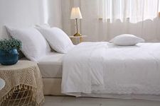 White Luxury Eyelet Lace Bed Flat S