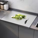 304 stainless steel cutting plate. Lipped stainless steel cutting board. Large cutting board suitable for meat, fruits, vegetables, bread, and baking.