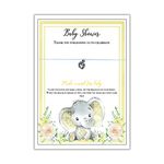 Just A Little Something 10X Baby Shower Wish bracelet | Baby Shower favour | gift | thank you for coming | Elephant | Ivory