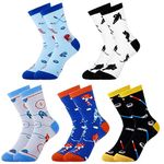 Belloxis Boys Socks Football Gifts for Boys 8-12 Football Socks Basketball Gifts Baseball Gifts for Boys 8-12, Multicolor-hockey, 8-12 Years