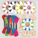 Baker Ross AV207 Make Your Own Braided Friendship Bracelets - Creative Craft Kits for Kids to Design Make & Give as Gift (Pack of 4), 9.5cm