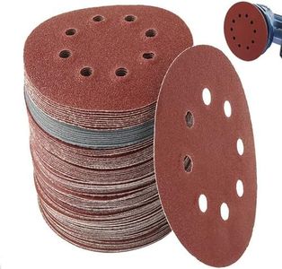 200 Pieces 5 inch 8 Holes Sanding Discs 60 80 100 120 240 Sandpaper for Random Orbital Sanders