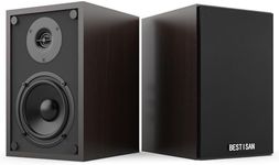 BESTISAN SR04F-01 Bookshelf Speakers with Bluetooth and Sub Out Port, Powered Stereo RCA Speakers for Turntables, Record Player, Desktop, TV, RCA Input, Pair