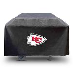 FANMATS 41141 NFL - Kansas City Chiefs Rectangular Black Grill Cover - Fits 3 and 4 Burner Grills - 68in x 21in x 35in