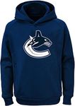 Outerstuff NHL Youth 8-20 Team Color Performance Primary Logo Pullover Sweatshirt Hoodie, Vancouver Canucks Navy, 18-20