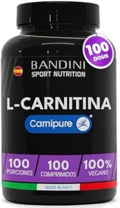 Bandini® L-CARNITINA con Premium Carnipure® - Aumento de Energía y resistencia – Mejora del rendimiento y la recuperación - 100 Tabletas de 1000mg - Suplemento Deportivo a base de L Carnitina Tartrato