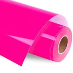 VINYL FROG Heat Transfer Vinyl Roll HTV Vinyl - 12"x12ft Hot Pink Iron on Vinyl for T-Shirts, Heat Press Vinyl for DIY Craft Designs (Hot Pink)