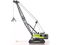 SHIPEASE Friction Powered Tower Crane Safe and Non-Toxic Construction Truck Toys Vehicle Die Cast Alloy Model Long Crane Toy for Kids Boys Telescopic Arm Excavator Crawler Car (Multicolor)