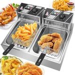 Deep Fryer Machine Electric 12 Ltr Double Tank 6+6 Ltr with Copper Heater