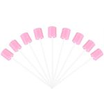 ROSENICE Mouth Sponges Dental Swabs 100pcs Disposable Oral Care Sponge Swab Tooth Cleaning Mouth Swabs (Pink)