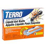 TERRO Liquid Ant Bait Stations T300CAN - Liquid Bait to Eliminate Ants - Bait System - 6 Count Stations for Effective Indoor Ant Control