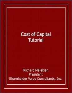 Cost of Capital Tutorial