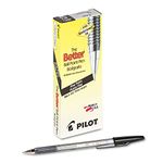 Pilot the Better Ballpoint Stick Pens, Fine Point, Black Ink, Dozen Box -35011