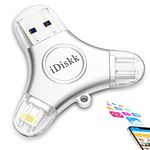?Plug-Play? iDiskk 256GB Photo-Stick-for-iPhone MFi Certified Flash Drive for Android Samsung/Google Photo Storage, One-Click Photo and Video Backup for Android/iOS/OS/Windows Photo Stick Drive