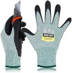 DEX FIT Level 5 Cut Resistant Gloves Cru553-3D-Comfort Fit, Firm Grip, Thin & Lightweight, Touchscreen Compatible, Durable, Breathable, Machine Washable; Green M (8) 1 Pair