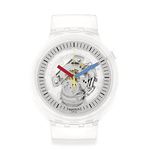 Swatch Big Bold SB01K100 CLEARLY BOLD Watch, Minimalist