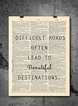 Difficult Roads Quote Dictionary Ar