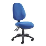 Fabric Operator seating - 2 Lever Operator Chair without Arms - Blue (V100-00-B) H995xW1125xD490