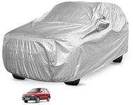 Auto Hub Maruti 800 Car Cover with Mirror Pocket and Soft Cotton Lining,Waterproof Car Body Cover, Metallic Silver