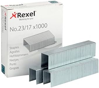 Rexel No.23/17 mm Heavy Duty Staples, for Stapling up to 130 Sheets, Use with Heavy Duty Staplers, Box of 1000, 2101052