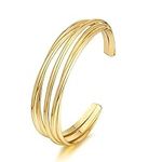 ENSKEFEN Simple Gold Cuff Bracelets