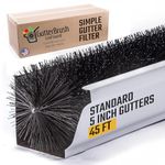 GutterBrush Gutter Guard 4.25-Inch Diameter – 45 Ft - DIY Leaf Filter for Small Gutters | No Tools Needed, Easy Install | Prevents Clogs & Reduces Cleaning | Made in USA