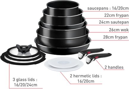Tefal Ingenio 13-Piece Cookware Set – Non-Stick Stackable Pans