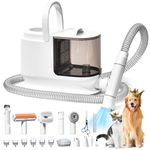 Bunfly Dog Grooming Kit & Dog Hair Vacuum, Pet Grooming Vacuum with 13,000kPa Powerful Suction for 99% Pet Hair Removal, 3.5L Capacity, 16 Grooming Tools for Dogs, Cats and Other Pet, Home Cleaning