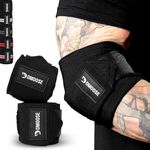 DMoose Elbow Wraps for Weightlifting, Bench Press, Cross Training & Powerlifting for Men and Women - 40" Nylon (1 Pair) Elbow Straps - Increases Stability of Joints and Supports Injury Recovery