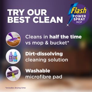 Flash Power Spray Mop Kit – Floor Cleaning System with Refillable Bottle