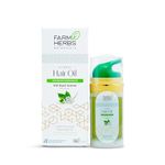 Farmherbs 100% Herbal Hair Oil, Non-sticky Daily use, Conditioning, Nourishing with Virgin Coconut Oil, Castor Oil and Olive Oil, Anti Hairfall Ayurvedic Preparation for Men and Women – 100ml