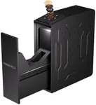 PINEWORLD Gun Safe For Handgun, Biometric Slider Bedside Handgun Safe, Pistol Lock Case for Nightstand,Sliding Door Hand Gun Safe for Pistol -with 3 Quick Access Fingerprint, PIN Code, KEY