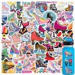 110Pcs Roller Skating Stickers Figure Skating Stickers Skater Girl Stickers Waterproof Vinyl Stickers for Kids, Adults Water Bottle Laptop Guitar Phone Skateboard Luggage Décor