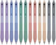 Linbsunne Gel Pens Black Ink Pens for Office 0.5mm Fine Point Pens Smooth Writing Retractable Work Pen (12-count)