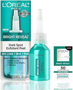 L'Oreal Paris Bright Reveal Dark Spot Exfoliant Peel, 25% AHA BHA PHA Face Exfoliator Solution, Gentle Skincare to Visibly Reduce Dark Spots and Renew Skin Texture, Includes SPF Lotion Sample