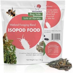 Snout and Shell Wetland Foraging Isopod Food Blend – Spirulina, Minnows & Kelp – Natural Diet for Isopods & Springtails – Boosts Gut Health, Reproduction & Natural Behavior – Bioactive Terrarium Food