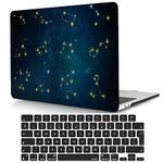 Case Compatible with MacBook Air 11 inch (Model A1370 / A1465), Protective Plastic Laptop Hard Shell Case Cover with Keyboard Cover Skin Compatible with MacBook Air 11.6 inch - Star