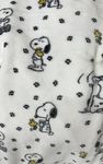 Berkshire Blanket & Home Co. Peanuts Gang Woodstock Throw Blanket (White - Best Friends, Paw Prints, Blue Cup)