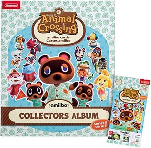 Álbum de recortes compatible con: tarjetas Animal Crossing Nintendo amiibo | Serie 5 | Álbum de coleccionistas | Incluye 3 tarjetas