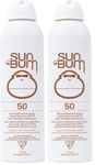 Sun Bum Mineral SPF 50 Sunscreen Spray - Broad Spectrum Natural Sunscreen UVA/UVB Protection - Vegan & Hawaii 104 Act Compliant Oxybenzone/Octinoxate Free - 177ml (Pack of 2)