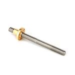 INVENTO 1Pcs 150mm Trapezoidal lead screw T8 8mm pitch 2mm lead 8 TR8 + brass nut for 3D Printer CNC Robotics