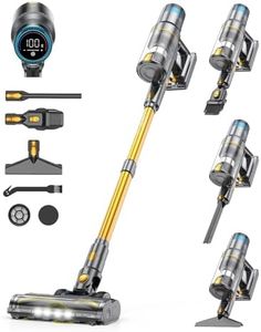 aonus A9S Aspiradora sin Cable, 45000Pa/580W/70Mins Aspirador Escoba sin Cable Potente, Modo Automático, Pantalla Táctil LED, Cepillo Antienredos,Adecuado para Suelos/Alfombras/Pelo de Animales