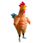 RHYTHMARTS Adult Inflatable Chicken Costume Blow up Chicken Costumes for Adult Rooster Inflatable Costumes Fancy Dress Party Halloween Christmas