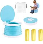 portable, foldable potty seat for toddler, Training Toilet Seat Emergency Toilet for Car, Camping, Outdoor, indoor (green)
