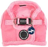 Puppia Terry Vest Dog Harness Step-in Winter Suede Warm No Choke No Pull Training Walking for Small and Medium Dog, Pink, Medium