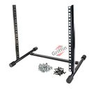 Rack Mount Stand with 10 Spaces by GRIFFIN | Music Studio Recording Equipment Sound Mixer Standing Case & 20 Screws | RackMount Pro Audio Network Amp Server Gear Rails For DJ Booth Cart, Stage & Bands