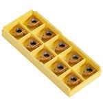 10pcs 3/8'' 16ER AG60 Carbide Insert Cutters for Metal Stainless Machine Lathe Milling Tool External Threading with Case for Indexable Lathe Toolholder