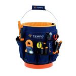 TEMPO PA9100 5-Gallon Bucket Tool Bag - 600D Fabric Bucket Tool Organizer with PVC Coating - 30 Pockets, 9 Slots (2023 Model)
