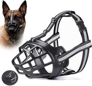 Black Dog Muzzle for Large Breed Adjustable Dogs Muzzles for Xl Bully Breathable Basket Muzzle,Soft Silicone Basket Muzzles with Reflective Strip to Prevent Biting Barking Chewing,Dogs Can Drink(XL）