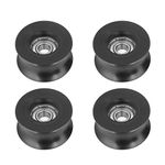 U-Groove Pulley Wheel, 4pcs 0840UU U Groove Pulley Roller Guide Wheel for Hardware Doors Windows Track Drive Mechanical Equipment 8x39 5x20 1mm